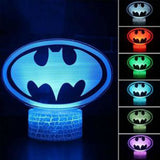 TD® Justice League Lampe de table 3d Lampe de vision créative Lampe de cadeau de veilleuse tactile colorée