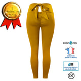 Pantalons de yoga sexy dos taille cravate nœud leggings taille haute sport femmes moulantes automne et hiver fitness femmes j