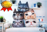 TD® Drôle 3D Cat Imprimer Coussin Coussin créatif mignon poupée en peluche cadeau HomeJoli tapis de chat.    Couleur: gris