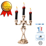 TD® Halloween crâne décoration bougie électronique lumières lumineuses fantôme festival maison hantée bar scène mise en page accesso