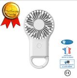 INN® Mini Ventilateur Portable USB Rechargeable 800mAh Batterie 3 niveaux de vitesse du vent LED Lumière colorée