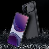 TD® Convient pour OnePlus 8T étui de téléphone portable noir miroir couvercle coulissant lunettes tout compris étui protection de bo