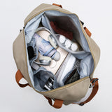 TD® Sac de voyage grande capacité séparation oxford étanche compartiment chaussures housse de sac embarquement sac fitness marron