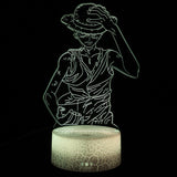 TD® One Piece série périphérique 3d crack touch télécommande comme cadeau créatif décoration usb alimenté matériel acrylique veilleu