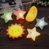 TD® Veilleuse bébé Veilleuse de nuit lampe de chevet  pour bébé en forme de Lune et étoiles