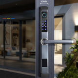 TD® Serrure à empreinte digitale à cadre étroit de 3CM porte en alliage d'aluminium serrure à combinaison à poignée haute et basse