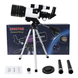 TD® 30070 télescope astronomique haute définition haute puissance argent édition standard cadeau pour enfants double usage ciel et t