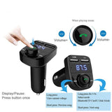 TD® Transmetteur FM de Voiture/ Bluetooth sans fil Kit mains libres voiture Transmetteur FM Lecteur MP3 chargeur double