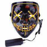 TD® Protecteur lumineux LED Protecteur d'Halloween Prom MASK Party EL Cold Light Halloween Protector Game