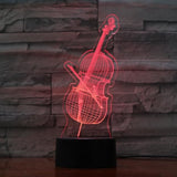 TD® Lampe optique poser décoratif tactile 7 couleurs illusion optique - modèle violon - faible consommation câble USB ou 3 piles AAA