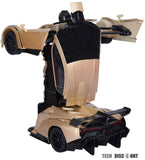TD® Voiture robot télécommandé transformable robocop contruction jouet télécommande guide kit project smart roues miniature enfant