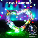 TD® Guirlande Lumineuse Exterieur Solaire, 100 LED 10M Étanche IP65 avec 8 Modes Eclairage d'Ambiance Jolies Décoration Lumière - Vi