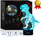 TD® Lampe 3D dinosaure coloré tactile interrupteur veilleuse lumière bleue alimentation USB pour les, enfants chambre accessoire LED