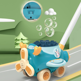 TD® Machine à bulles pour enfants chariot à bulles automatique voiture à bulles jouets interactifs extérieurs pour filles et garçons