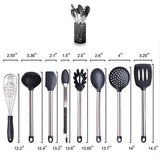 TD® Ustensiles de cuisine de cuisine Set de 8 pièces Premium outils de cuisson résistant à la chaleur