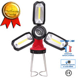 TD® Lanterne Extérieure Multifonctionnelle  4 LED/Lumière COB Lampe de Poche USB Crochet Charge Voiture Entretien Travail Camping