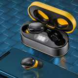 TD® Casque Bluetooth sans fil Bluetooth 5.0 Affichage numérique intelligent  Réduction du bruit  Très longue durée de vie de la batt