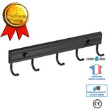 Crochet Rangée Crochet Espace Aluminium Support Mural Étagère Vêtements Rangée Cuisine Salle Bains Pendentif Spatule Crochet