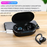 TD® Casque Bluetooth antibruit monté sur l'oreille sans fil TWS sport stéréo bilatéral affichage puissance de jeu étanche son choqua