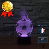 TD® Pensée Football Conception Garçon 3D LED Night Light Touch 7 Lampe De Bureau Couleur pour Table Chambre Décoration   LAMPE A POS