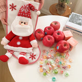 TD® Décorations de Noël tricotées en trois dimensions vieil homme bonhomme neige décoration de sapin de Noël sac de bonbons paquet d
