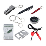Survie d'aventure en milieu sauvage, boîte à outils de sauvetage d'urgence pour voyage en voiture, ensemble boîte outils port