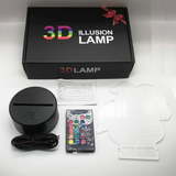 TD® Lampe de table 3D pour chien de compagnie LED colorée