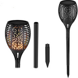 TD® Éclairage torche solaires d'extérieur, lumière solaire jardin, Décoration de Jardin, lampe flamme solaire étanches à 96 LED avec