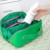TD® Sac cosmétique dames portable voyage lavage sac de rangement rétro cuir souple étanche grande capacité haute valeur portable