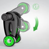 TD® Roue abdominale à quatre roues rouleau abdominal pliable roue musculaire abdominale équipement de fitness d'exercice silencieux
