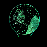 TD® -Hmnzxy Cadeau De La Saint Valentin 3D Coloré Veilleuses Constellation Leo 3D Toucher Petite Lampe De Table 3D Sté