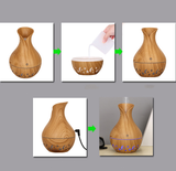 TD® Diffuseur d'arômes humidificateur à grains de bois diffuseur d'arômes à grains de bois purification d'huiles essentielles creuse