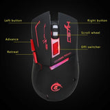 TD® Souris Gaming sans fil Ordinateur Ergonomique Haute qualité Performante plusieurs boutons Gaming Mouse recharge USB