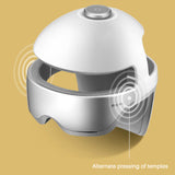TD® Masseur de tête domestique multifonctionnel aide au sommeil casque intelligent masseur trois-en-un pour les yeux et le cou blanc