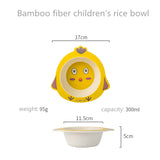 TD® Bol bebe repas enfant anti renversement micro onde 4 mois poussin assiette dejeuner apprentissage profond mignon jaune bambou