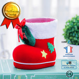 Décorations de Noël bottes de cadeau de vacances Bottes de flocage de Noël Bottes de bonbons pour enfants Bottes de Noël chau