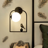 Personnalit&eacute; cr&eacute;ative Oiseau Applique Mode Simple Oiseau Applique E27 Vis LED Ampoule &Eacute