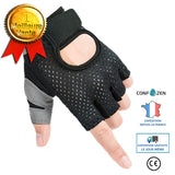 Gants de fitness haltères exercice cyclisme équitation antidérapant respirant sport mince gants de protection solaire demi-do