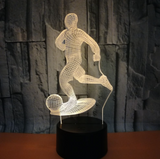 TD® Décoratif USB Football 7 Couleurs Télécommande Illusion Optique Veilleuse 3D Visualisation Tableau Lampes De Bureau 3D Glow LED