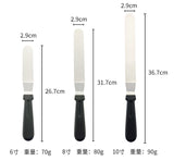 TD® Outils de cuisson Spatule pliante en acier inoxydable Spatule de décoration de crème de gâteau Lot de trois