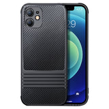TD® Étui pour téléphone portable adapté à l'iphone11 coque souple en silicone en fibre de carbone housse de protection anti-chute