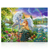 TD® Bricolage Peinture par Numéros Princesse fée Toile Impression Photo Mur Art Photo pour Salon-40x50cm-Sans Cadre - Style 85