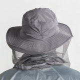 TD® Été extérieur crème solaire chapeau maille masque protecteur pêche chapeau pêcheur chapeau anti-moustique chapeau