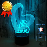 TD® Veilleuse colorée LED Love LOVE 3D