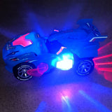 TD® Véhicule transformable de dinosaure électrique pour enfants avec lumière et musique, jouet de voiture bleu pour nourrissons,