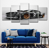 TD® Mur Art Photos Pour Salon 5 Pièces Ford Mustang Rtr Voiture Peinture Toile HD Imprimé sans cadre