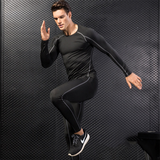 Combinaison d'entraînement de fitness Combinaison d'entraînement de fitness moulante PRO pour hommes Combinaison séchage exte