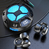 TD® Ecouteurs à clipser  Bluetooth 5.0  Écran numérique intelligent  Longue durée de vie de la batterie Réduction du bruit Casque de