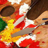 TD® Grattoir papier peint peinture lames en acier inoxydable manche bois brunâtre spatule couteau à palette lissage bavures artisana