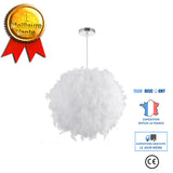 TD® Décoration de chambre à coucher salle d'exposition personnalité mode simple blanc rose rose rouge plume boule éclairage lustre